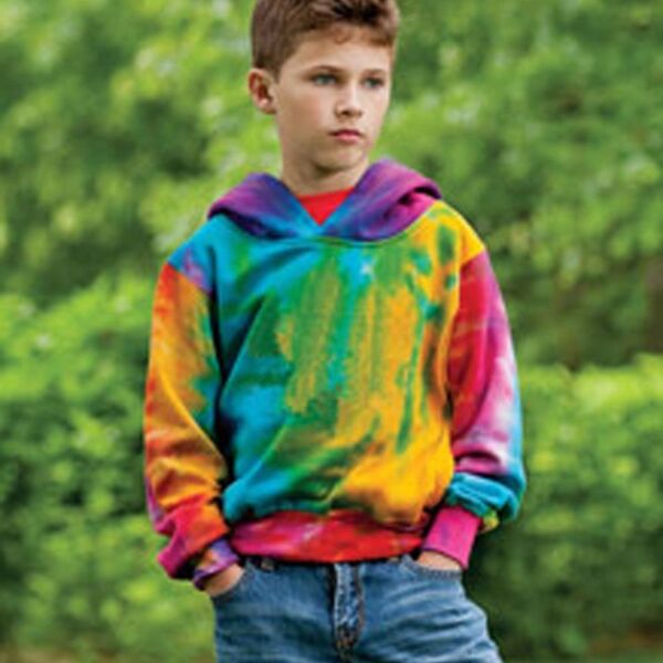 Youth Classic Fleece Tie-Dyed Hooded Sweatshirt Thumbnail